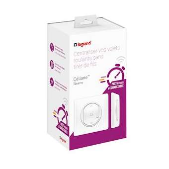 Prêt à poser Céliane volet roulant - 1 cde sans fil + 1 inter 230V~ - blanc|Legrand-LEG067636