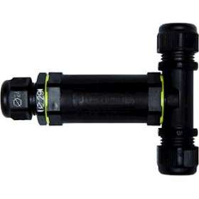 Connecteur circulaire jonction 3 entrées linéaire 6 P en T - câble 5 à 17mm²|Seifel-SEICO43015