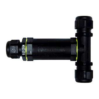 Connecteur circulaire jonction 3 entrées linéaire 4 P en T - câble 5 à 17mm²|Seifel-SEICO43013