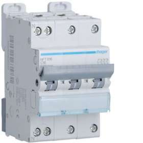 Disjoncteur 3P+N 6-10kA courbe C - 16A 3 modules|Hager-HAGNFT816