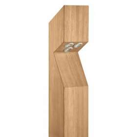 Borne BL03, chamfreiné, iroko, entrée du câble à la base, 3000K, 230V|Collingwood-SLHBL03FIB30