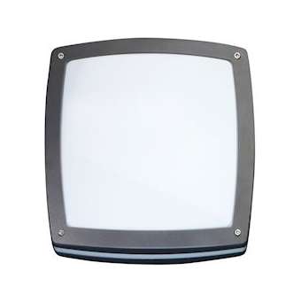 SIDEWALK hublot graphite LED 14W 3000K détecteur coupure de phase classe I IP65|Sg lighting-NOL633839