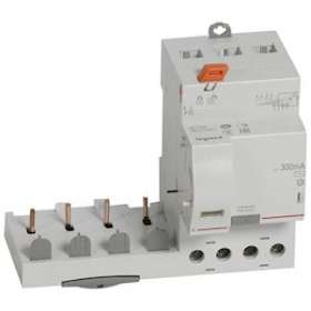 Bloc diff adaptable vis DX³ pour disj. 1 module/pôle - 4P 400V~ 40A typeAC 300mA|Legrand-LEG410511