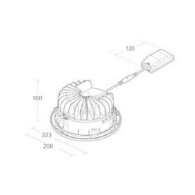 RAX downlight encastré D.200mm blanc LED 14W 3000K DALI classe II IP20|Sg lighting-NOL8246093242