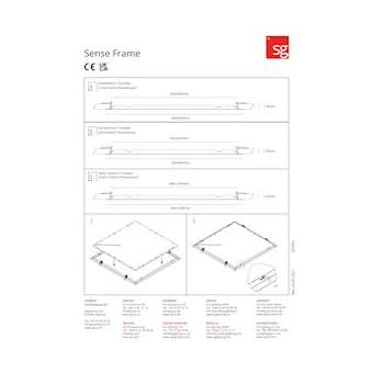 SENSE accessoire d'encadrement encastré 300x1200mm pour plaque de plâtre|Sg lighting-NOL8249045019