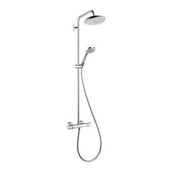 Showerpipe 220, bras de douche 400 mm pivotant chromé|Hansgrohe-HA327185000