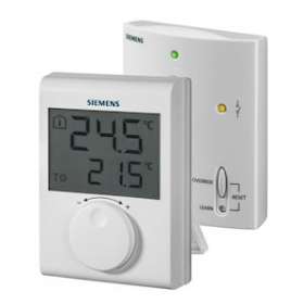 Thermostat ambiance grand LCD kit RF|Siemens HVAC-SBARDH100RF-SET