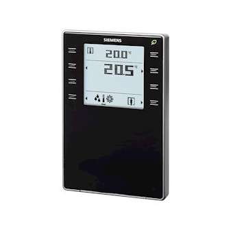 Appareil d'ambiance KNX CO2+T+H LCD noir|Siemens HVAC-SBAQMX3.P74-1BSC