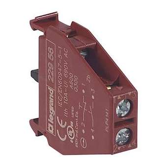 Bloc pour tête non lumineuse Osmoz raccordement à vis - NO/NF pour manipulateur|Legrand-LEG022956