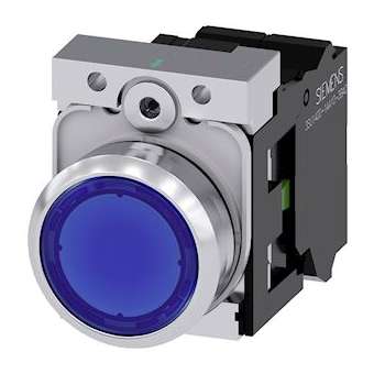 BOUTON-POUSSOIR LUMINEUX, BLEU|Siemens Industries et Infrastructures-SIE3SU1152-0AB50-3BA0