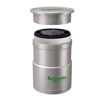 Harmony XVU - embase alim avec couvercle - D60 - argent - 24VACDC|Schneider Electric-SCHXVUC21BQ