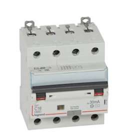 Disj. diff monobloc DX³6000 10kA arrivée haut/départ bas vis 4P 16A typeAC 30mA|Legrand-LEG411186