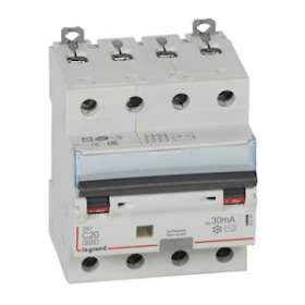 Disj. diff monobloc DX³6000 10kA arrivée haut/départ bas vis 4P 20A typeAC 30mA|Legrand-LEG411187