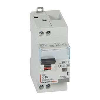 Disjoncteur diff DX³ 4500 -vis/vis- U+N 230V~ 16A- typeF-30mA -courbe C - 2M|Legrand-LEG410753