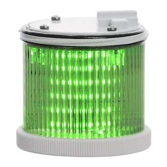 TWS LED: élément extra lumineux vert - fixe/flash - lentille transparente|Sirena-ENA33144
