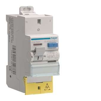 Interrupteur différentiel 2P 25A 30mA type AC à bornes décalées SanVis|Hager-HAGCDS722F