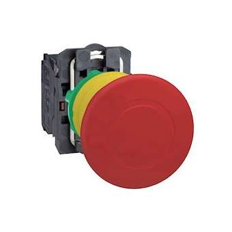 Harmony - bouton poussoir arrêt d'urgence XB5 - D 22mm - rouge - pousser/tirer|Schneider Electric-SCHXB5AT842