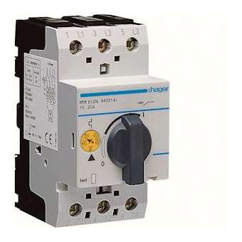 Disjoncteur moteur 16.0-20.0 A P 5.5-9 kW AC3 230-400 V 2.5 M IEC 947|Hager-HAGMM512N