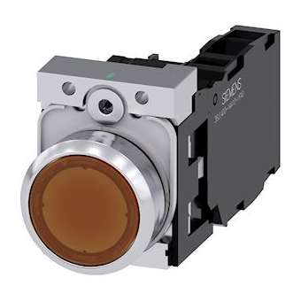BOUTON-POUSSOIR LUMINEUX, AMBRE|Siemens Industries et Infrastructures-SIE3SU1152-0AB00-1FA0