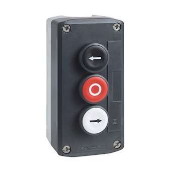 Harmony boite - 3 boutons poussoirs D22 - blanc /rouge /noir|Schneider Electric-SCHXALD334