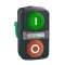 Harmony tête bouton-poussoir double touche D22 vert + rouge E S IP66, IP69K|Schneider Electric-SCHZB5AW7A3741