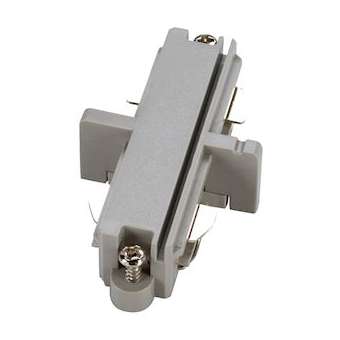 Connecteur droit pour rail 1 allumage 16A max, gris, électrique|SLV-DC5143092