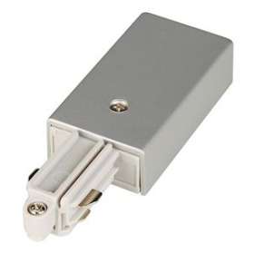 Alimentation pour rail 1 allumage 16A max, gris, terre droite|SLV-DC5143042