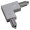 Connecteur d'angle pour rail 1 allumage 16A max, gris, terre extérieur
