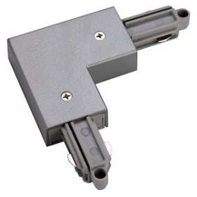Connecteur d'angle pour rail 1 allumage 16A max, gris, terre extérieur|SLV-DC5143052