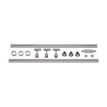 PURI TRACK Kit 1 allumage, gris, 2x1m, 3x PURI spot et sources LED|SLV-DC5143194