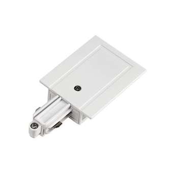Alimentation, terre gauche, intérieur, pour rail 1 allumage à encastrer, blanc|SLV-DC5143231