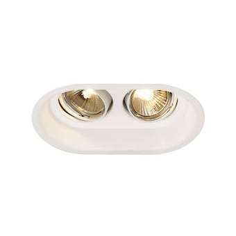 HORN, encastré de plafond intérieur, double, blanc mat, GU10/QPAR51, 2x 50W max|SLV-DC5113111