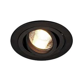 NEW TRIA 78, GU10 encastré, rond, noir mat, max. 50W, lames ressorts|SLV-DC5111710