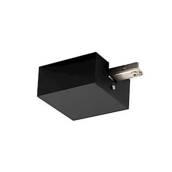 D-TRACK, alimentation avec boîtier, pour rail 2 allumages, intérieur, noir|SLV-DC5172060