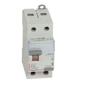 Interrupteur différentiel DX³-ID haut/bas vis - 2P 230V~ 63A typeAC 30mA - 2 mod|Legrand-LEG411506