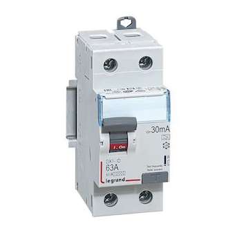 Interrupteur différentiel DX³-ID haut/bas vis - 2P 230V~ 63A typeA 30mA - 2 mod|Legrand-LEG411556