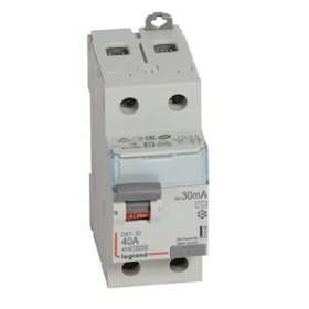 Interrupteur différentiel DX³-ID haut/bas vis - 2P 230V~ 40A typeAC 30mA - 2 mod|Legrand-LEG411505