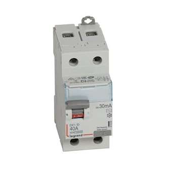 Interrupteur différentiel DX³-ID haut/bas vis - 2P 230V~ 40A typeAC 30mA - 2 mod|Legrand-LEG411505