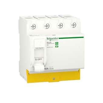 Resi9 - interrupteur différentiel - 4P - 40A - 30mA - Type AC - peignable|Schneider Electric-SCHR9PRC440