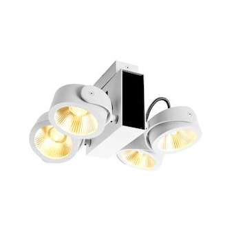 TEC KALU quad, applique/plafonnier, blanc/noir, LED 60W, 24DEG, 3000K|SLV-DC51001434