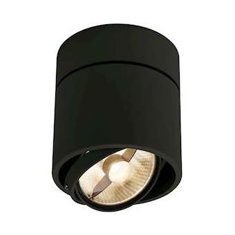 KARDAMOD, plafonnier intérieur, simple, rond, noir mat, GU10/QPAR111, 75W max|SLV-DC5117160
