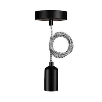 Suspension Reno E27 Noir 1.5M 2C Noir/Blanc|Bailey-BIY141478