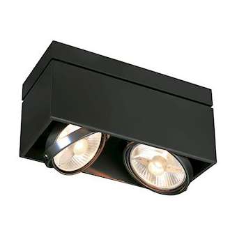 KARDAMOD,QPAR111 plafonnier, rectangulaire, noir, GU10, max. 2x75W|SLV-DC5117110