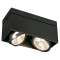 KARDAMOD,QPAR111 plafonnier, rectangulaire, noir, GU10, max. 2x75W