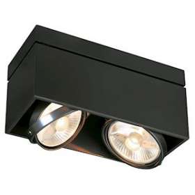 KARDAMOD,QPAR111 plafonnier, rectangulaire, noir, GU10, max. 2x75W|SLV-DC5117110
