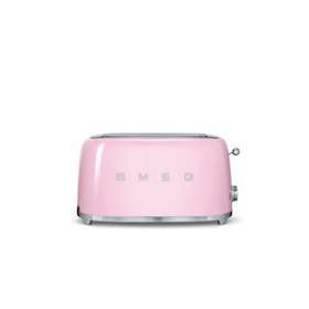 Grille-pain 4 tranches Années 50 - Structure en acier embouti|Smeg france-SMFTSF02PKEU