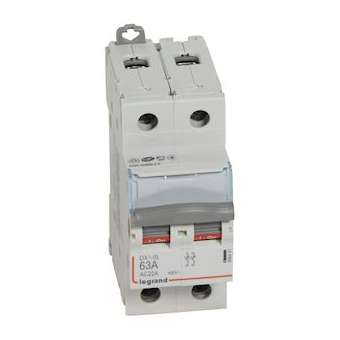 Interrupteur-sectionneur DX³-IS 2P 400V~ - 63A - 2 modules|Legrand-LEG406441
