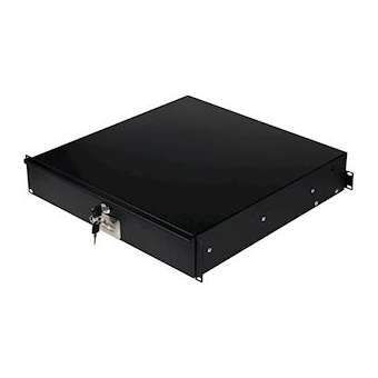 Rack drawer 2u Tiroir rack noir peut être fixé sur les rails avant et arrière|Sonoprof-ONF00009773