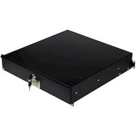 Rack drawer 2u Tiroir rack noir peut être fixé sur les rails avant et arrière|Sonoprof-ONF00009773
