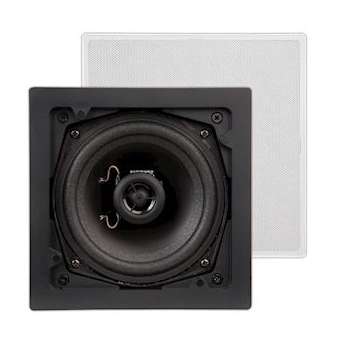 FL101 (2pc) Enceinte hifi encastrable, carrée blanc, 88dB à 1W/1M|Sonoprof-ONF00001332